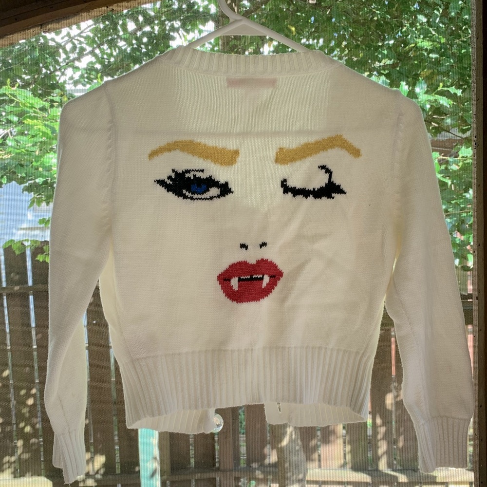 RARE BETSEY JOHNSON vampire girl cardigan